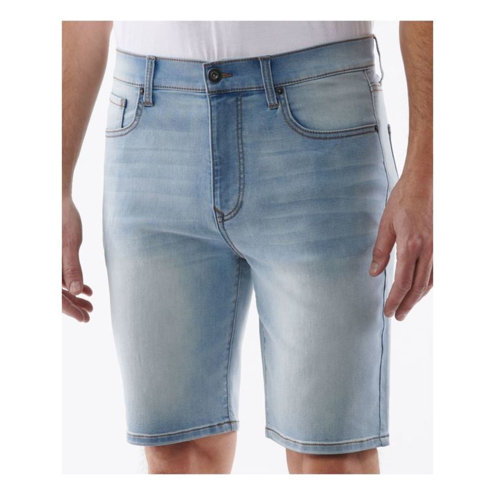 LAZER Mens Blue Slim Fit Denim Shorts 36